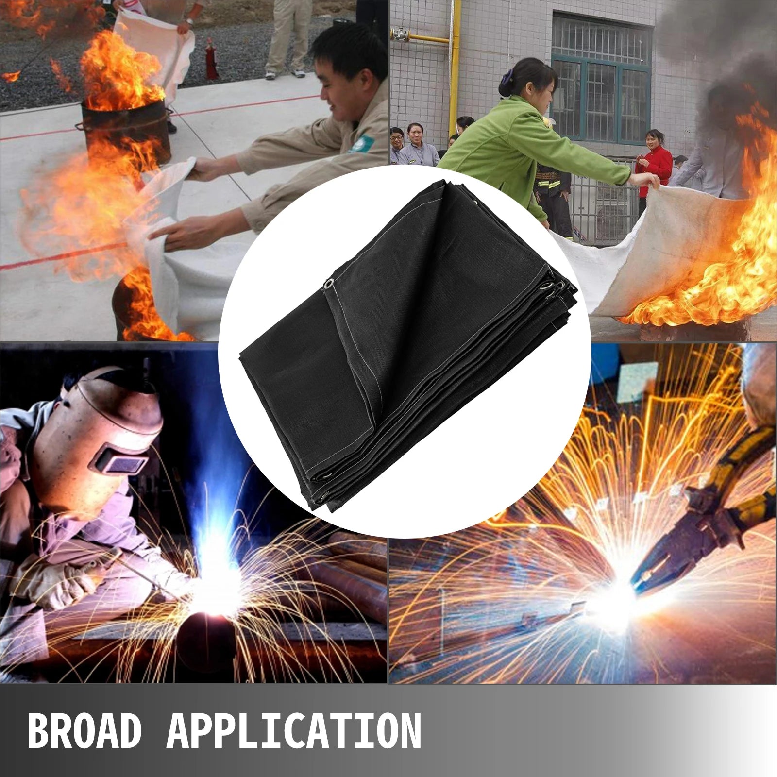 SucceBuy Welding Firesafe Fiberglass Blanket Emergency Survival Flame Retardant Safety Protective Equipment 8x10FT 10x10FT
