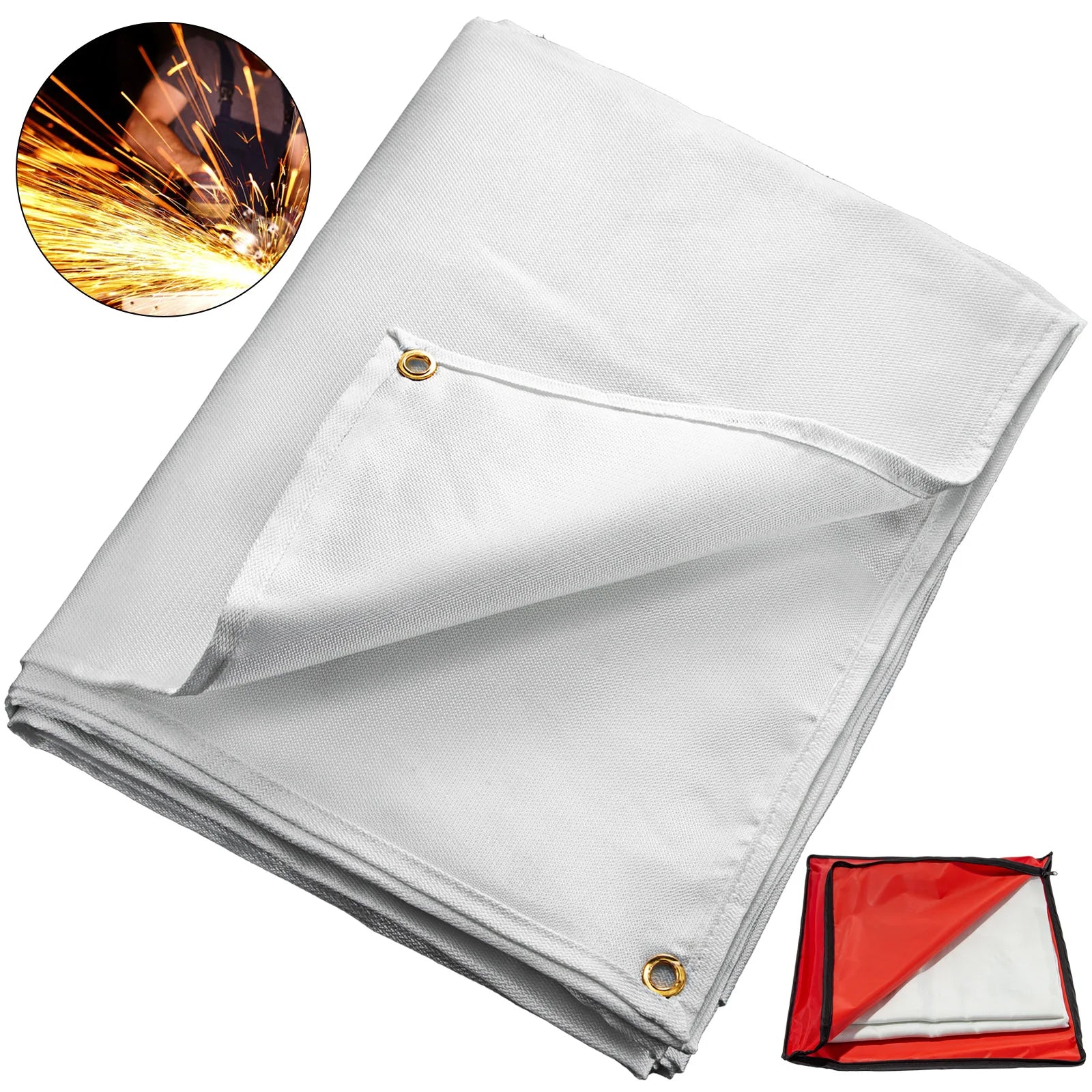 SucceBuy Welding Firesafe Fiberglass Blanket Emergency Survival Flame Retardant Safety Protective Equipment 8x10FT 10x10FT