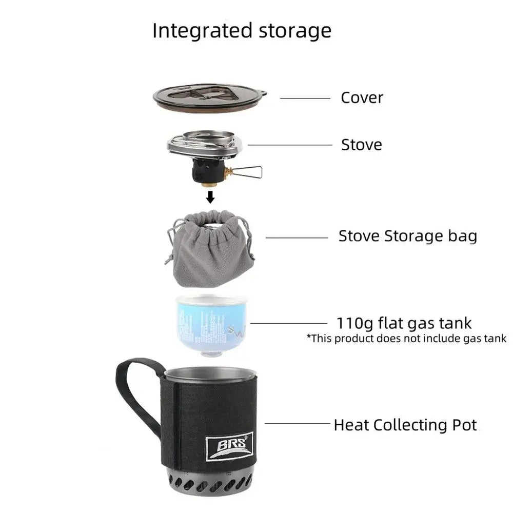 Rapid-Boil Camping Stove with Heat Exchanger