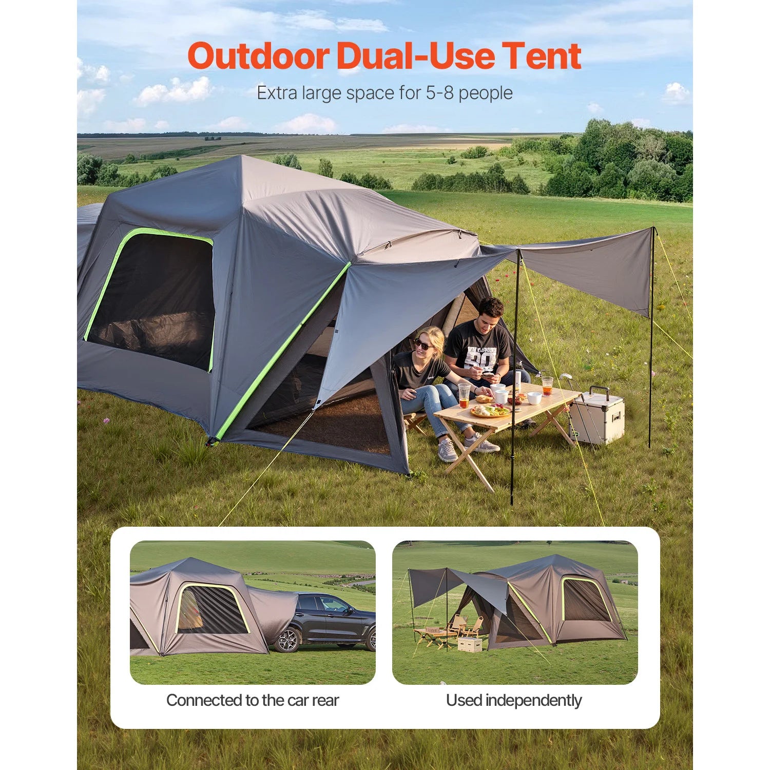 5-8 Person SUV Tent with Awning