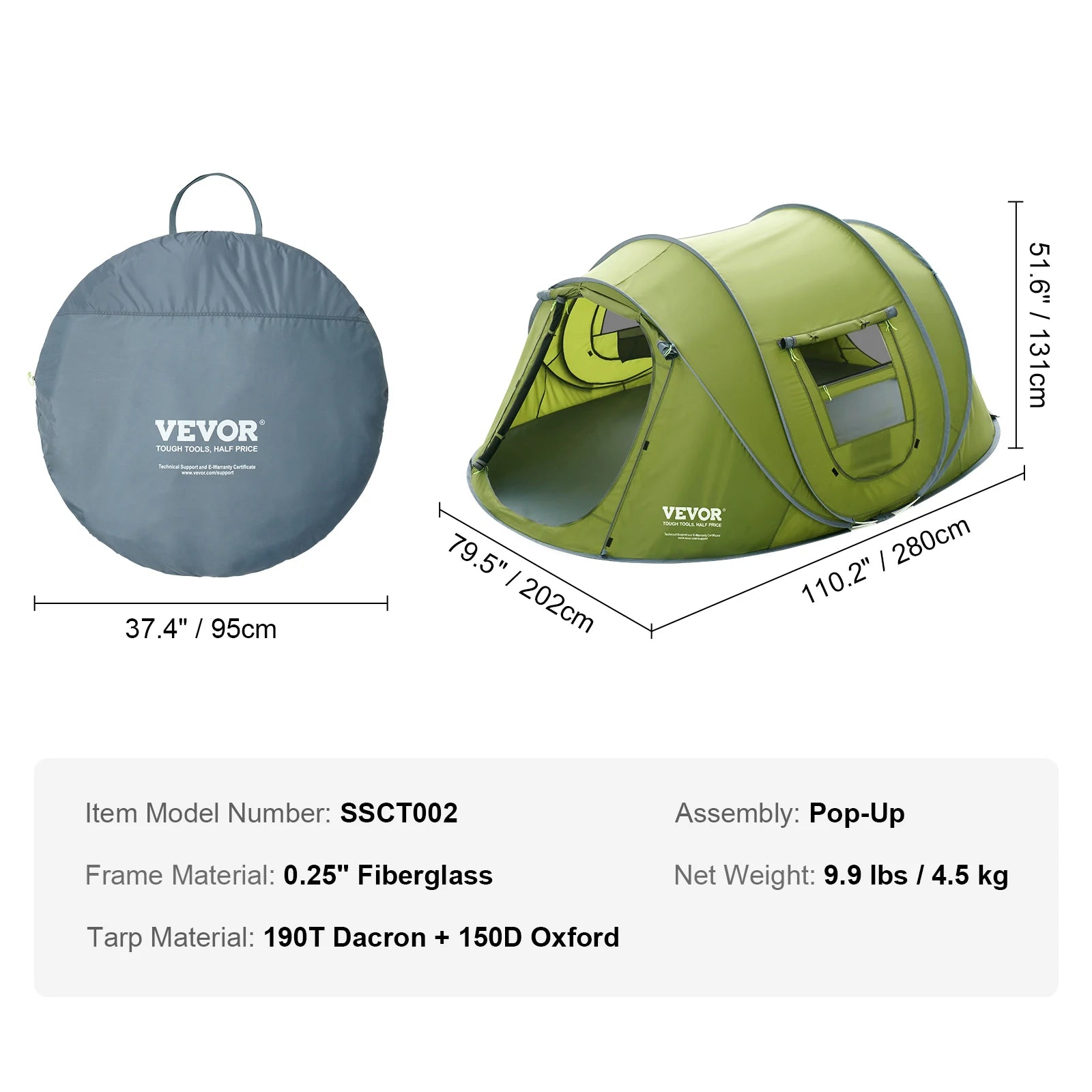 Instant Pop-Up Tent for 3-4 People