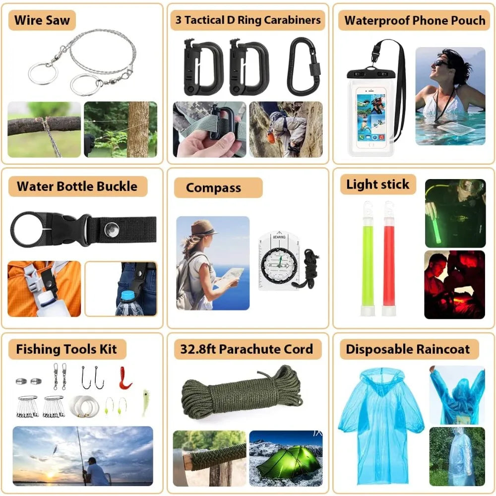 250-Piece Professional Survival Kit & First Aid Kit