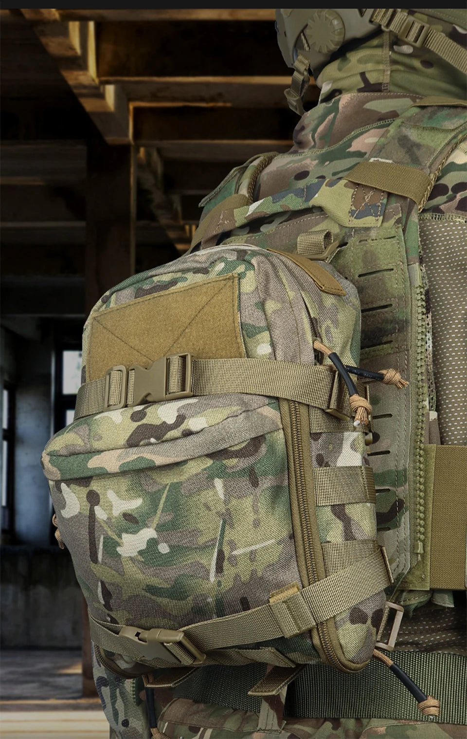 Mini Hydration Bag Outdoor Tactical Backpack Water Bladder Carrier Zipper Pouch Outdoor Hunting Bag 1000D Nylon Outdoor Sports