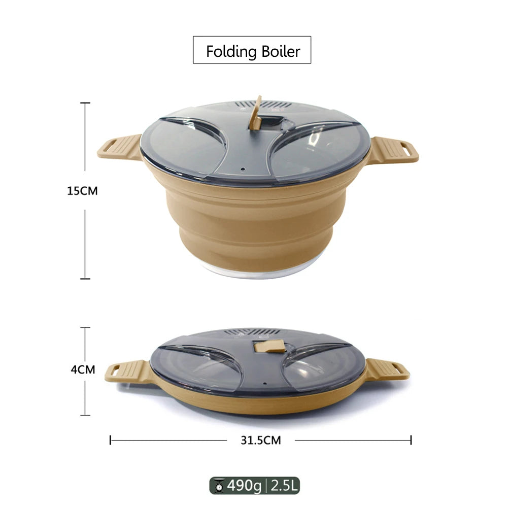 Collapsible Silicone Camping Cookware Set