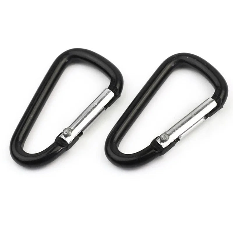 5PCS Outdoor Carabiner D-shaped Bold Metal Travel Kit Camping Aluminum Survival Gear Mountaineering Hooks