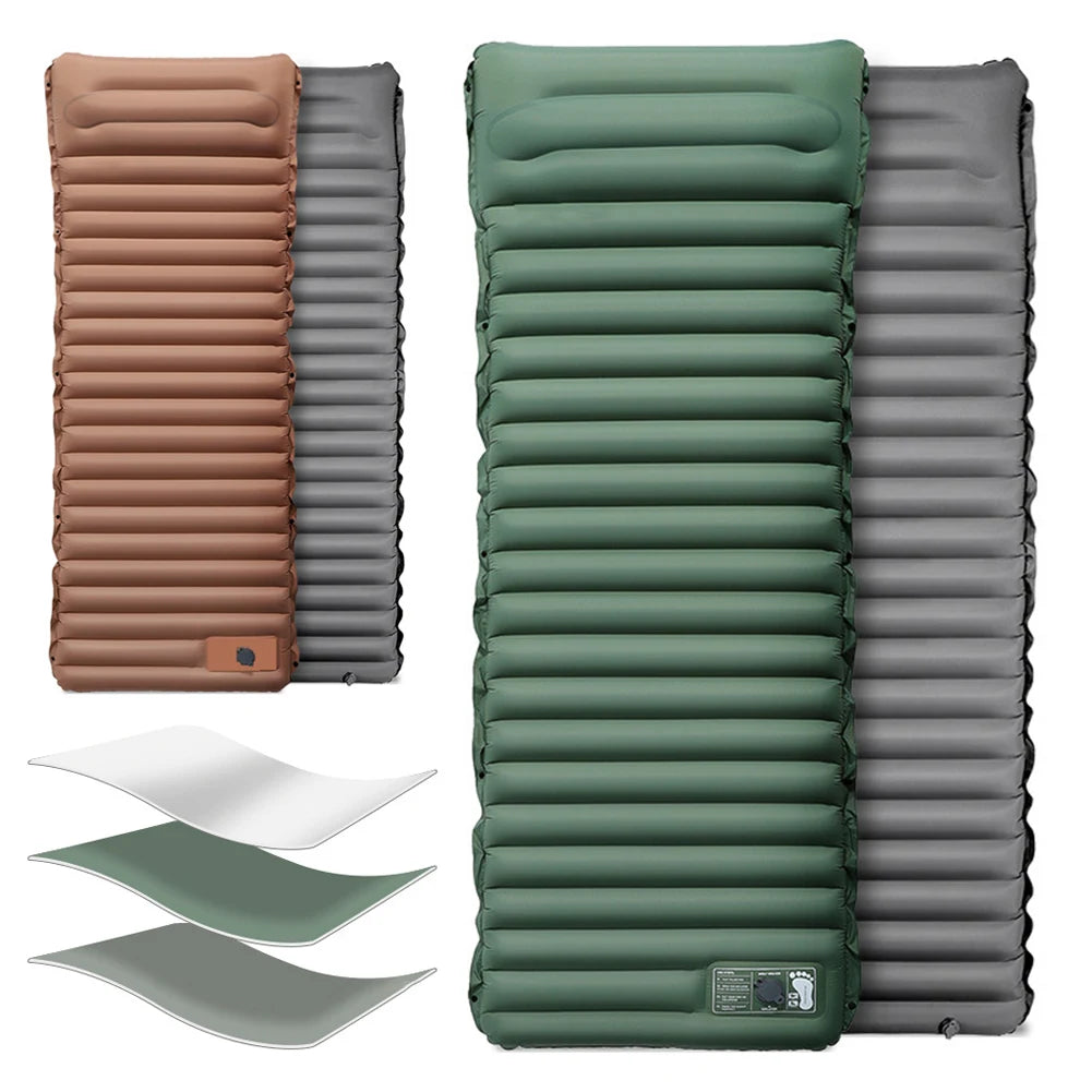 Ultralight Camping Mat with Built-in Pump & Pillow