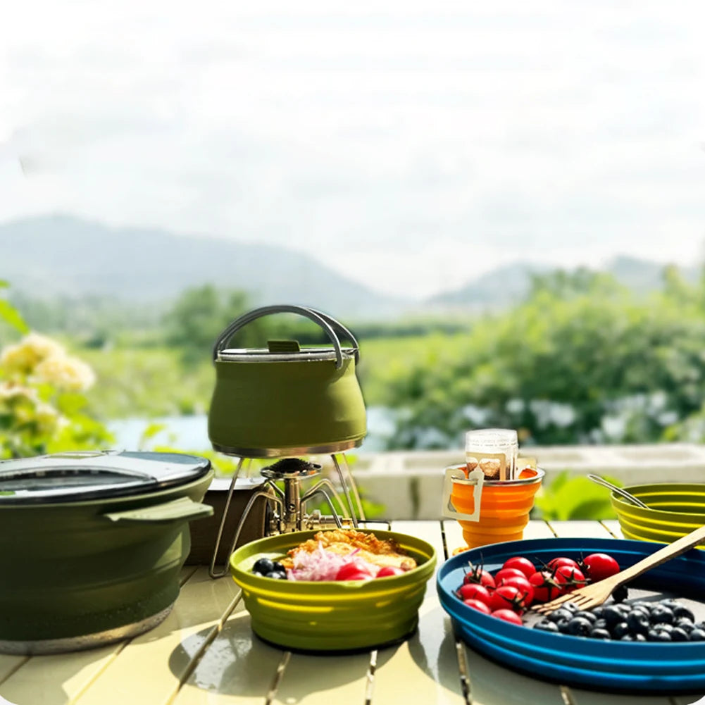 Collapsible Silicone Camping Cookware Set