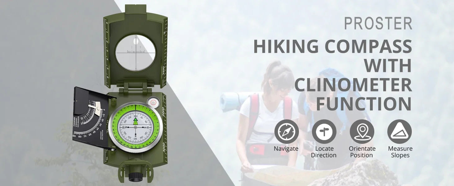 Professional Military-Grade Lensatic Compass