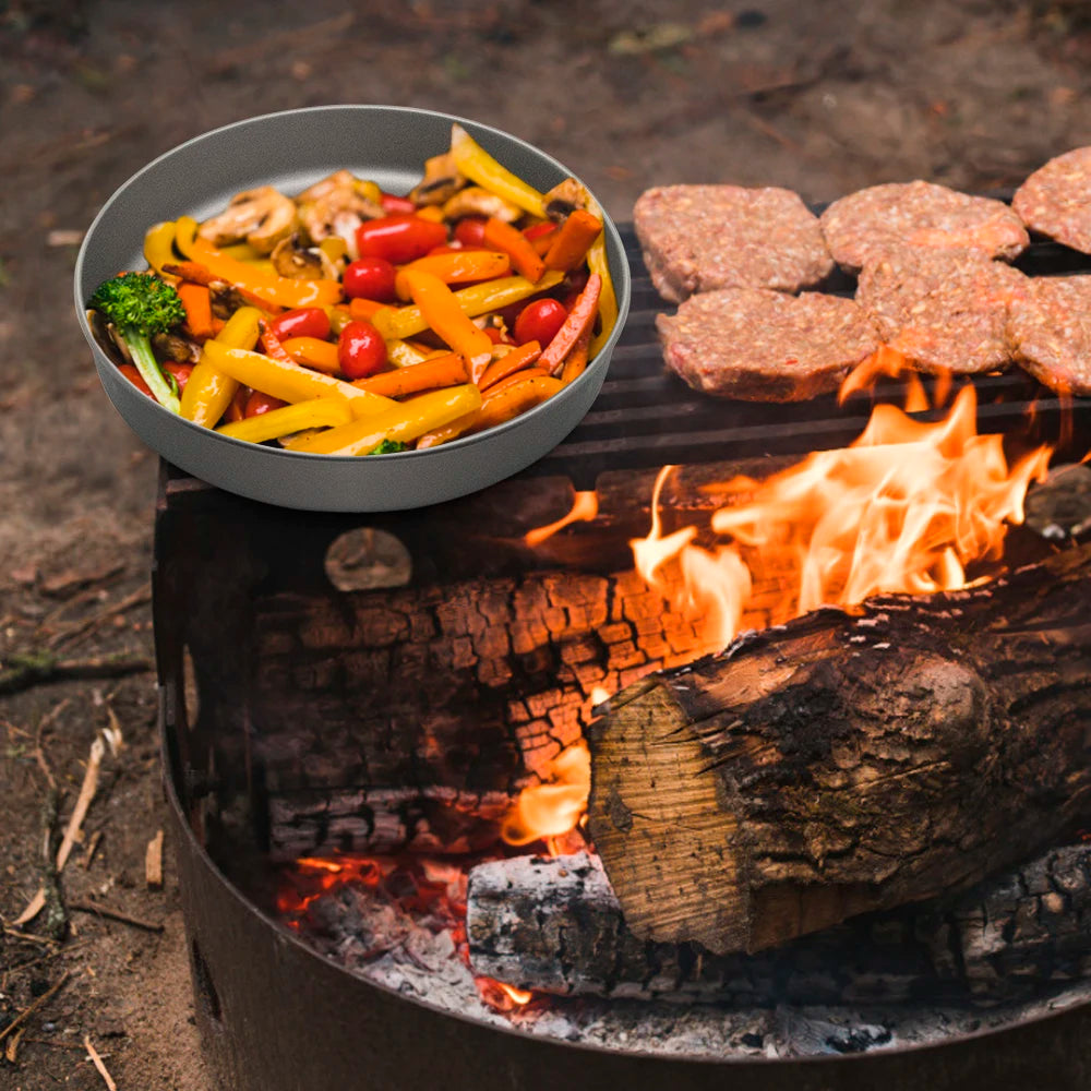 Pure Titanium Ultralight Camping Frying Pan
