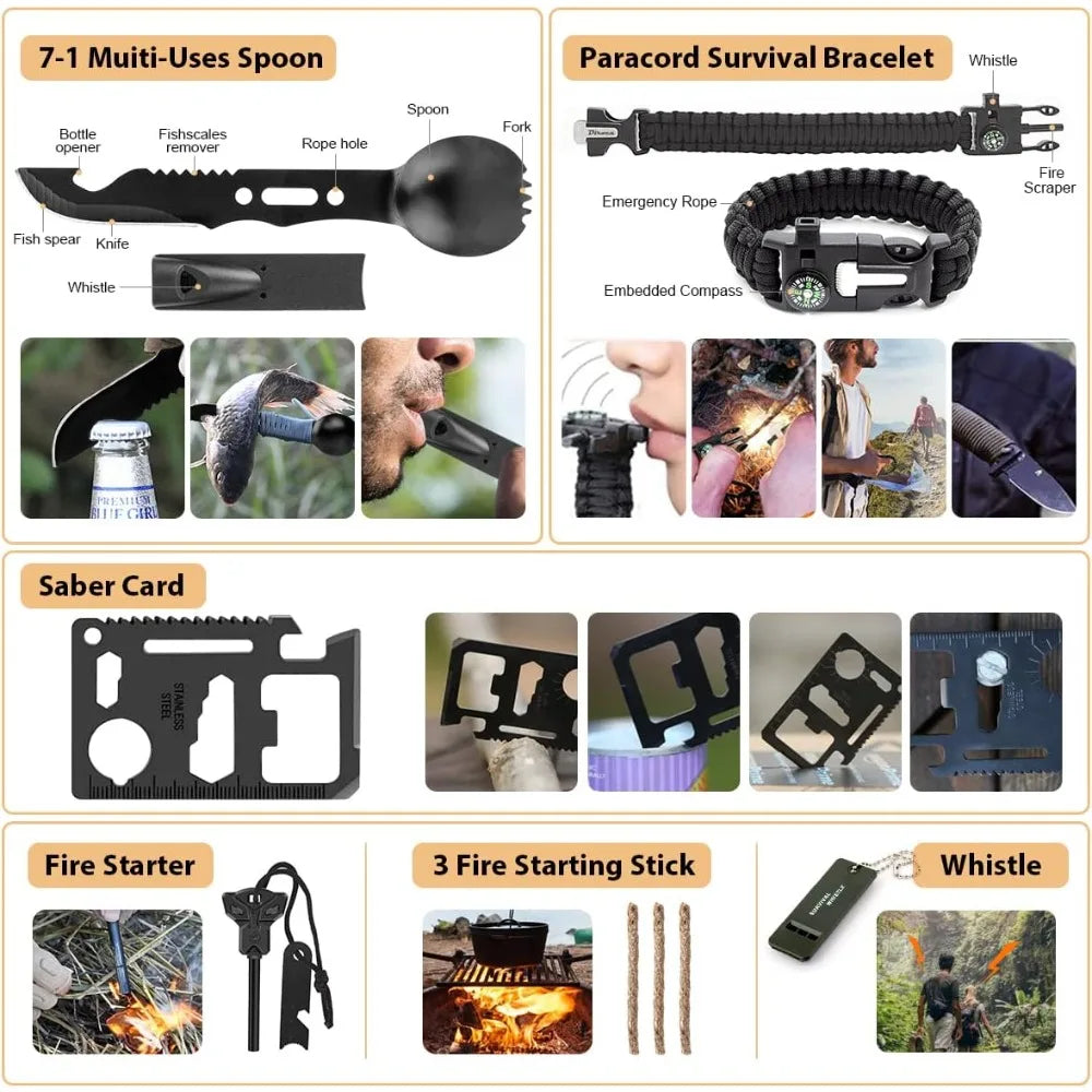 250-Piece Professional Survival Kit & First Aid Kit