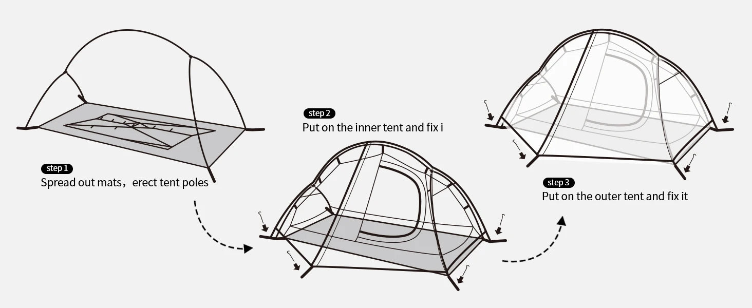 Ultralight Backpacking Tent for 1-2 Persons
