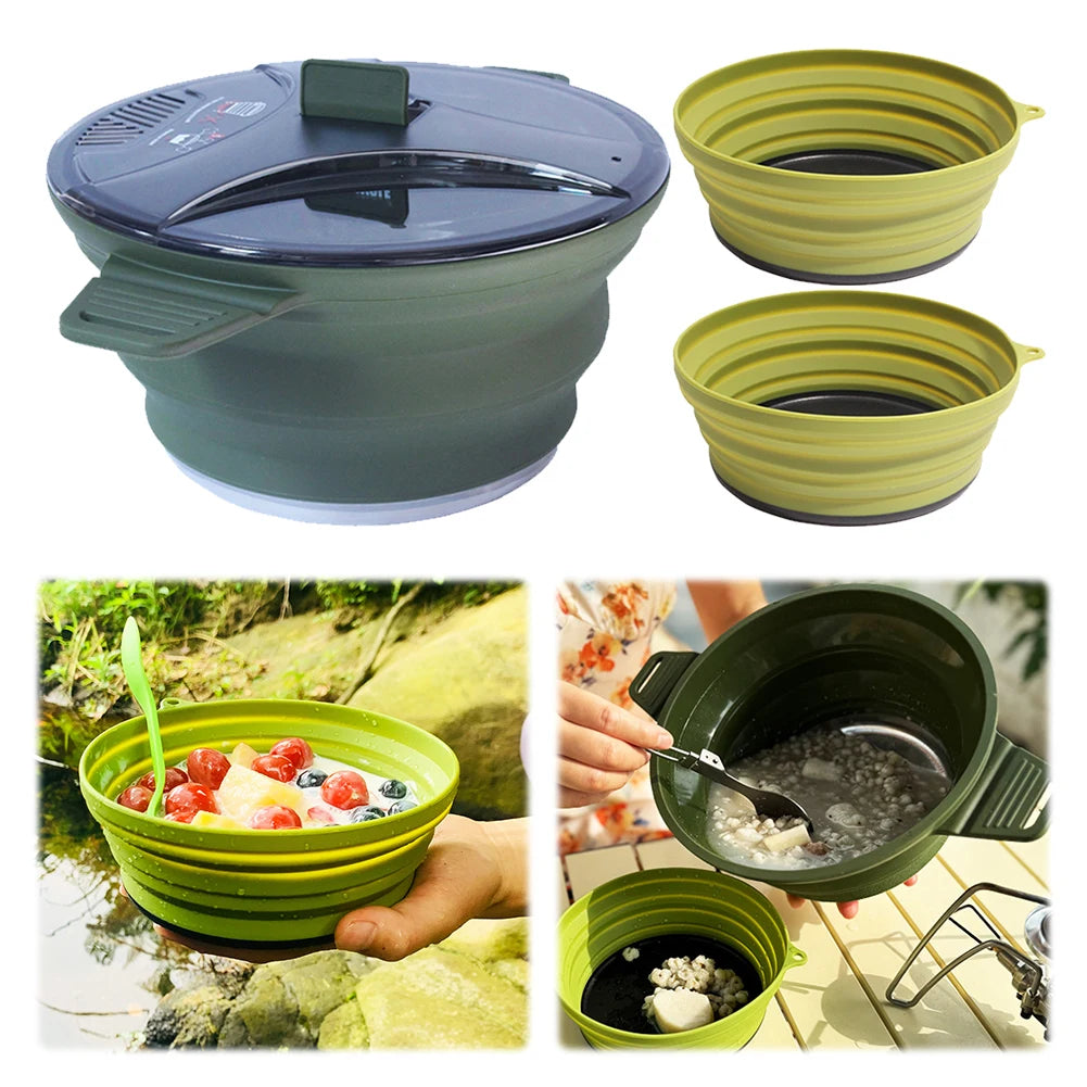 Collapsible Silicone Camping Cookware Set