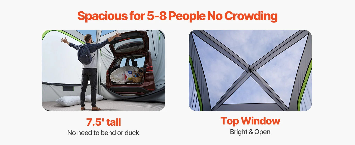 5-8 Person SUV Tent with Awning