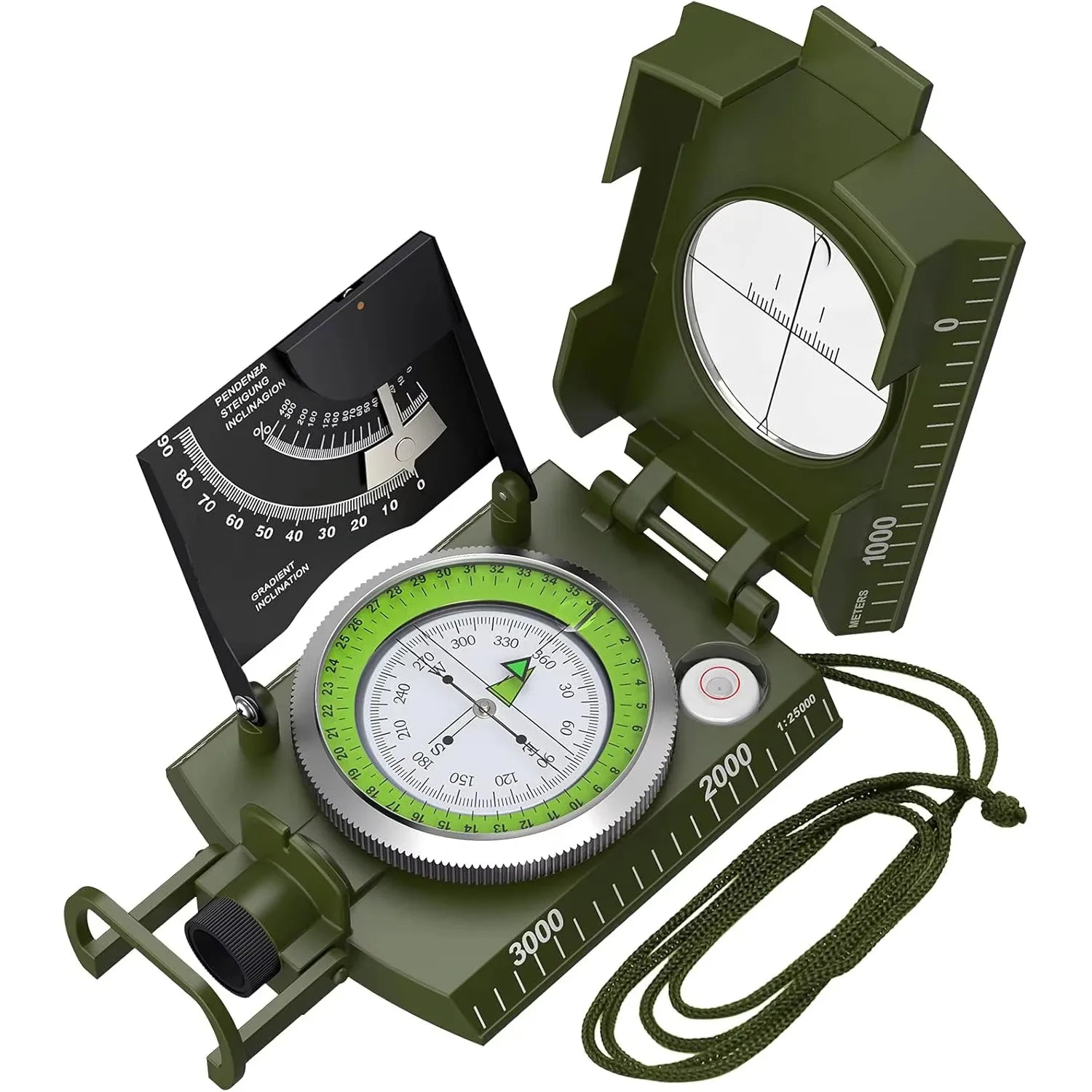 Professional Military-Grade Lensatic Compass