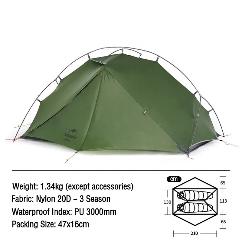 Ultralight Tunnel Tent for Solo Backpacking