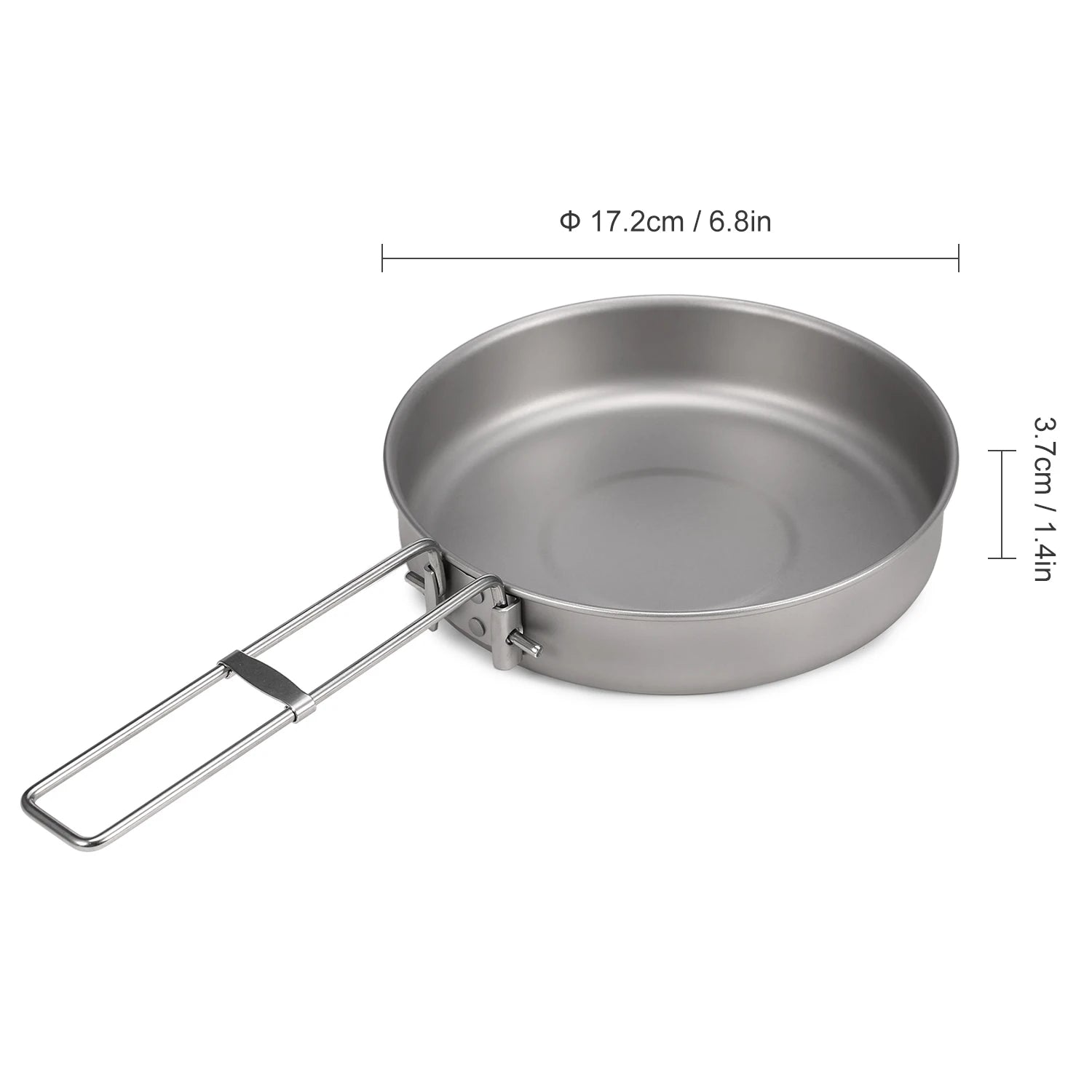 Pure Titanium Ultralight Camping Frying Pan