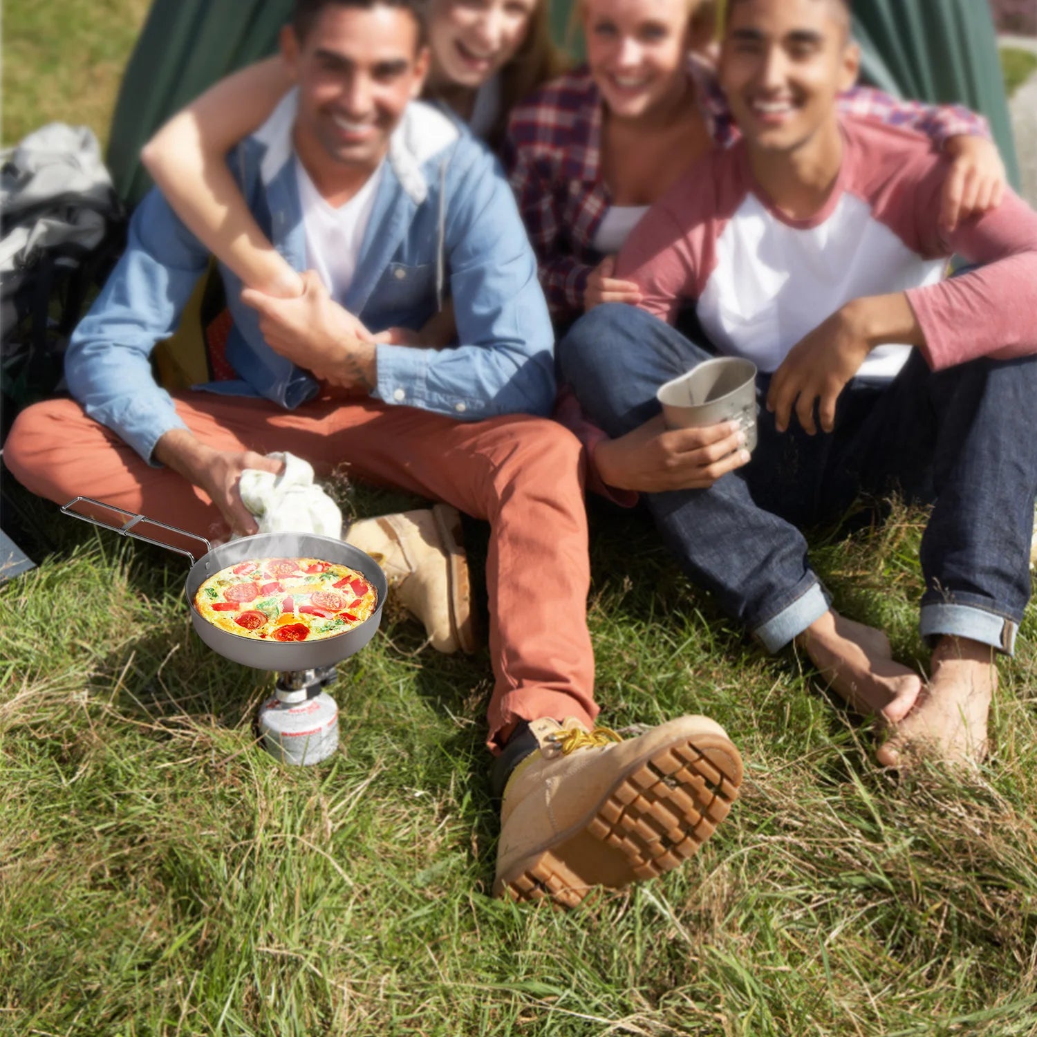 Pure Titanium Ultralight Camping Frying Pan