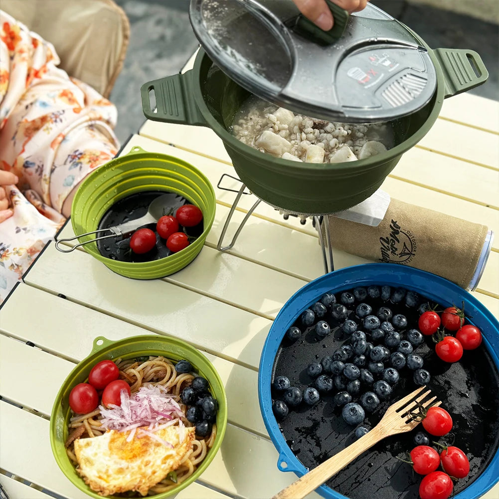 Collapsible Silicone Camping Cookware Set
