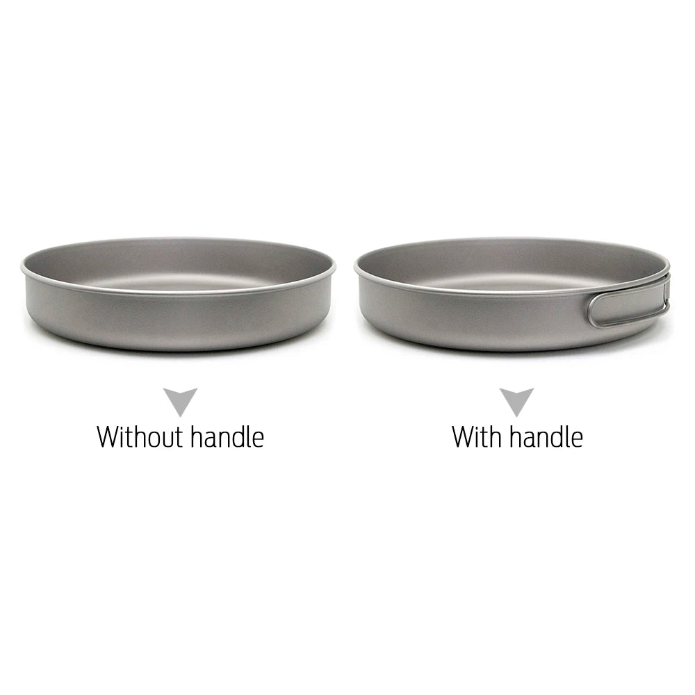 Pure Titanium Ultralight Camping Frying Pan