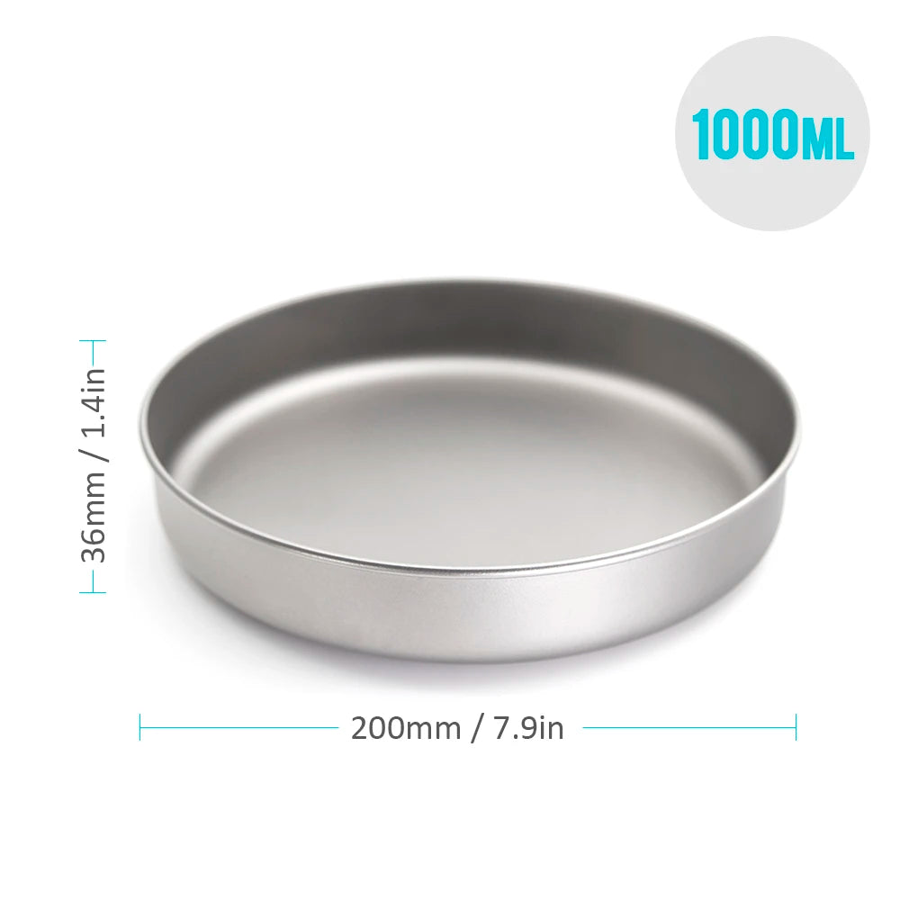 Pure Titanium Ultralight Camping Frying Pan