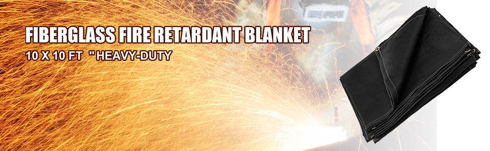 SucceBuy Welding Firesafe Fiberglass Blanket Emergency Survival Flame Retardant Safety Protective Equipment 8x10FT 10x10FT